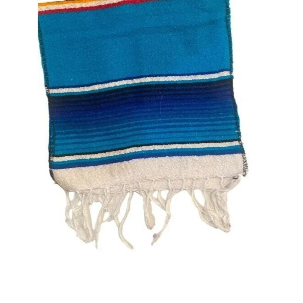 Serape Striped Cloak Shawl Wrap Frock Capote Scarf Manteau Mantle Table Runner